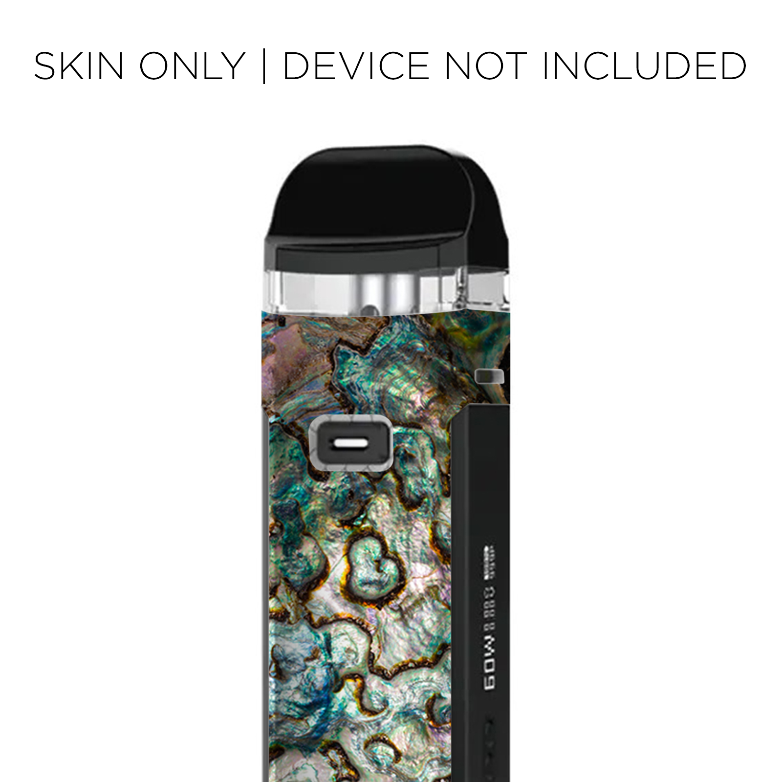 Premium Abalone Shell Gold Underwater Skin for Smok Nord X - Stylish Protective Cover for Vaping at Home, Work & Travel