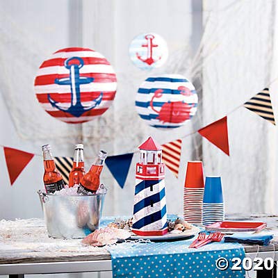 Fun Express 14ft Natural Cotton Fish Nets (Set of 3) - Nautical Party Decor, Pirate & Mermaid Theme, Beach Wedding, Halloween & VBS Vacation Bible School Decorations - Perfect for Coastal Events, Underwater Photo Shoots and Themed Classroom Decor
