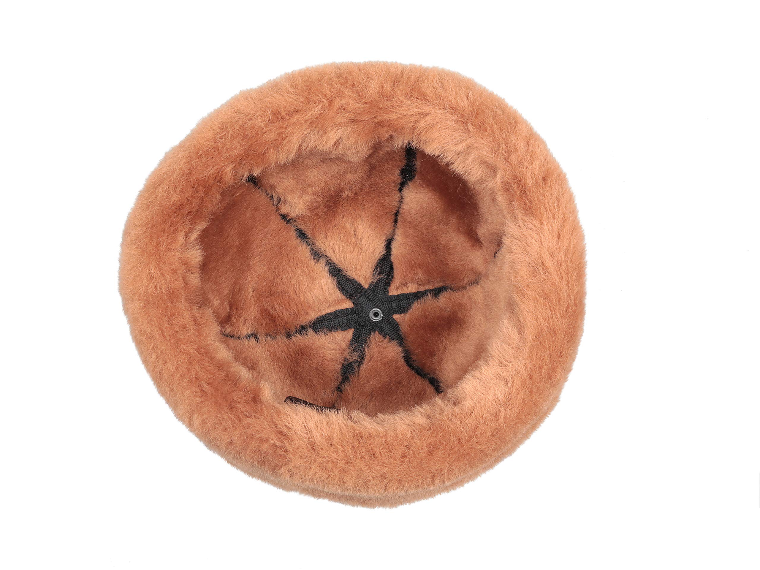 Unisex Shearling Sheepskin Winter Fur Beanie Hat - Warm & Cozy Fleece Lined Beanie for Men & Women - Perfect for Skiing, Snowboarding & Cold Weather Activities