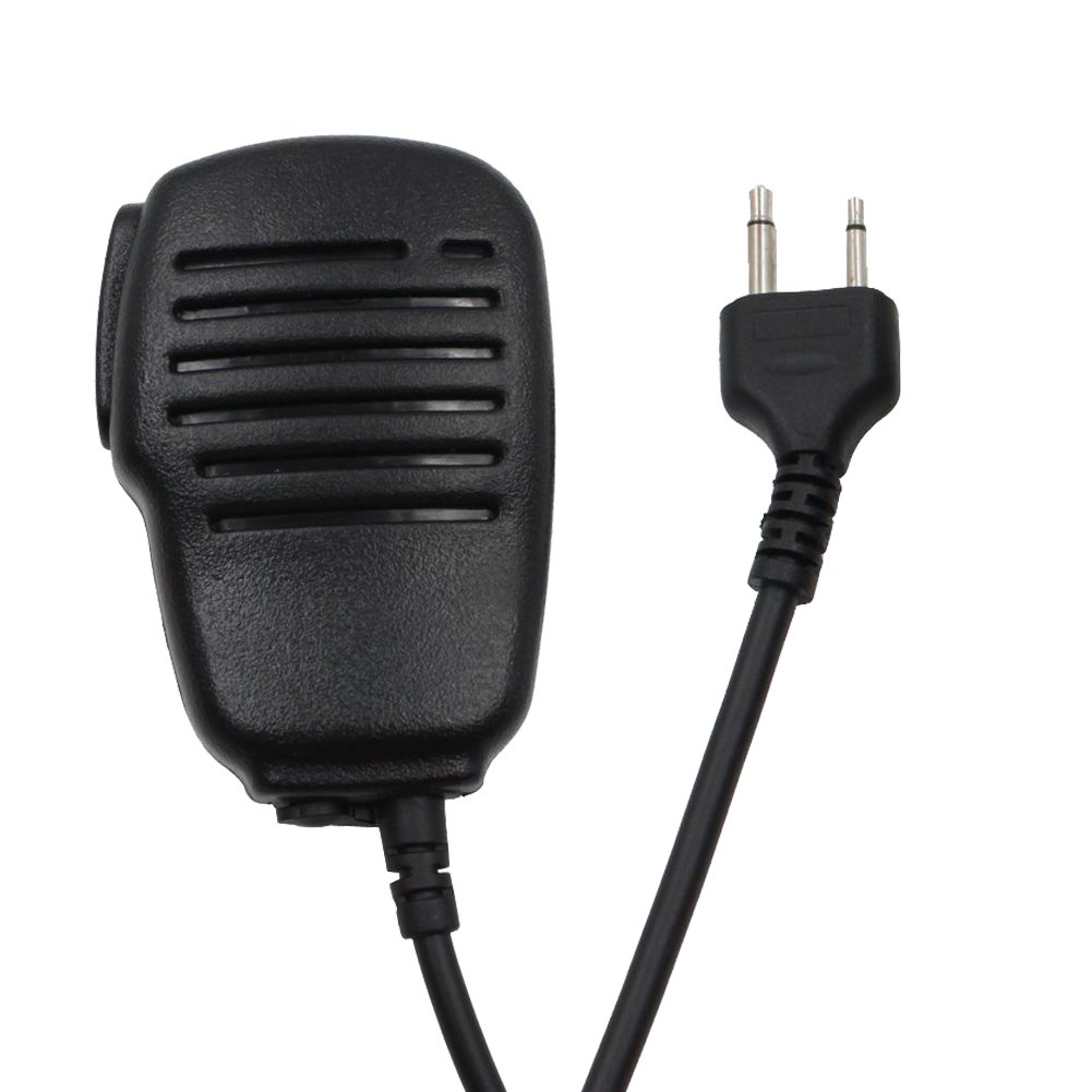 2 Pin Waterproof Shoulder Remote Speaker Mic with PTT Button for ICOM Maxon Yaesu Vertex Radio - Ideal for Outdoor Adventures, Emergency Communication & Tactical Operations