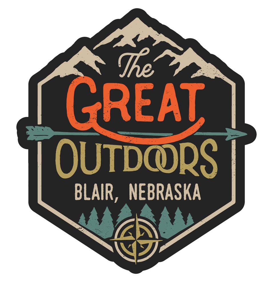 Blair Nebraska The Great Outdoors Design 4-Inch Fridge Magnet - Perfect for Refrigerators, Lockers & Office Decor - Great Gift for Travel Lovers & Collectors