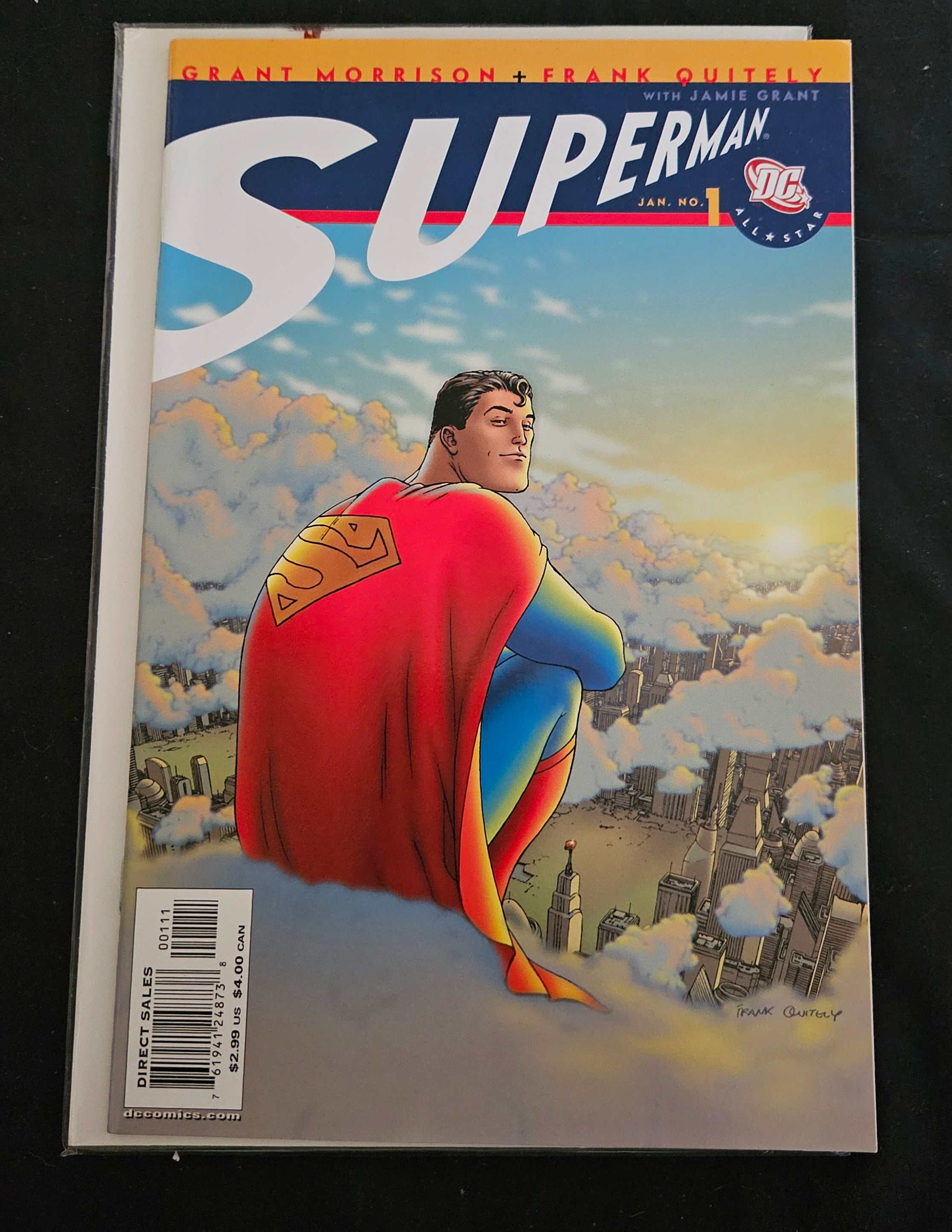 All Star Superman #1 (Jan 2006) DC Comic Book by Grant Morrison & Frank Quitely - Near Mint (NM) Condition | Collectible Graphic Novel for DC Fans & Comic Book Enthusiasts | Perfect for Display, Gifts & Comic Collections | UPC: 761941245558