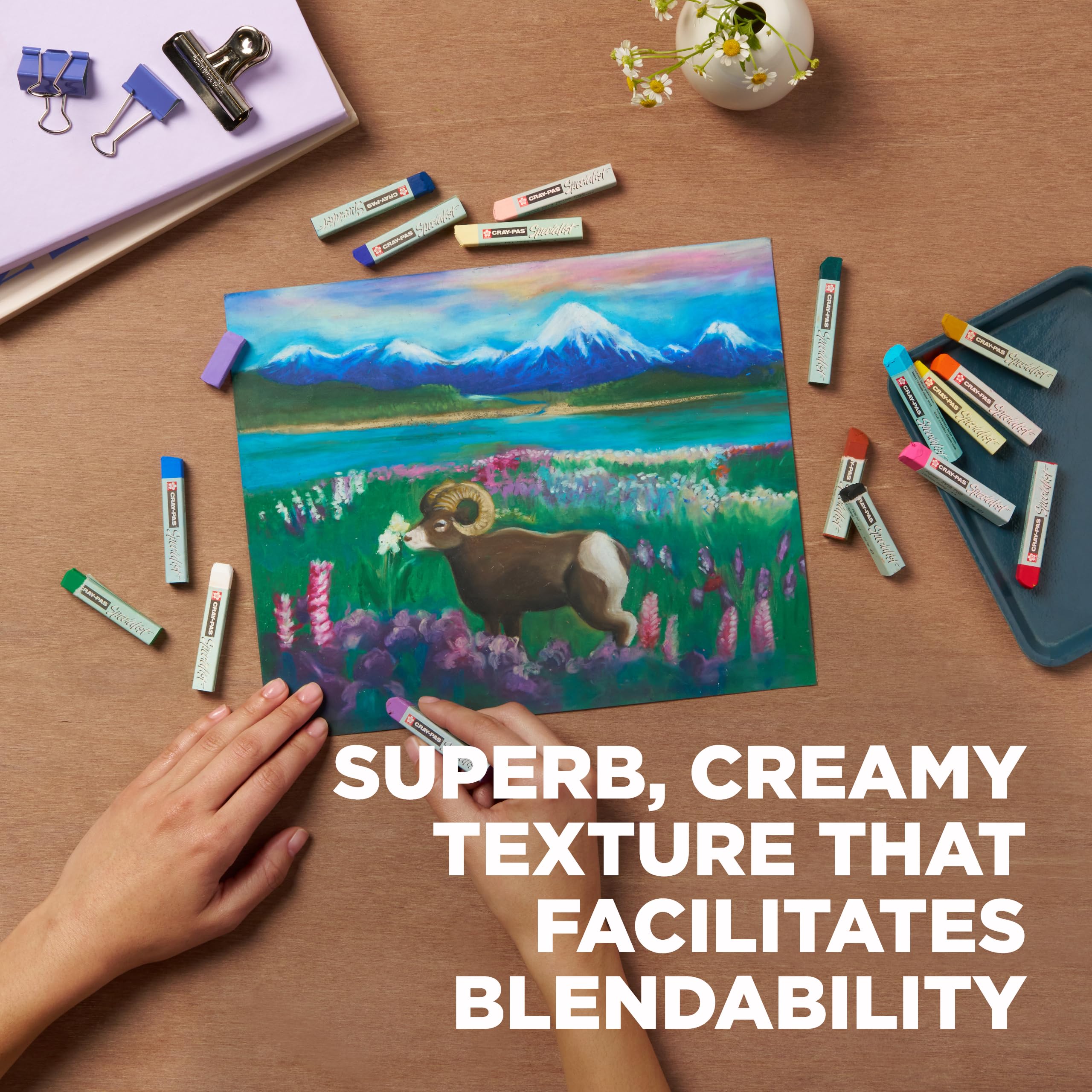SAKURA Cray-Pas Specialist Oil Pastel Set - 25 Vibrant Colors, Premium Artist Quality Wax & Oil Pigments - Perfect for Professional Drawing, Sketching & Mixed Media Art