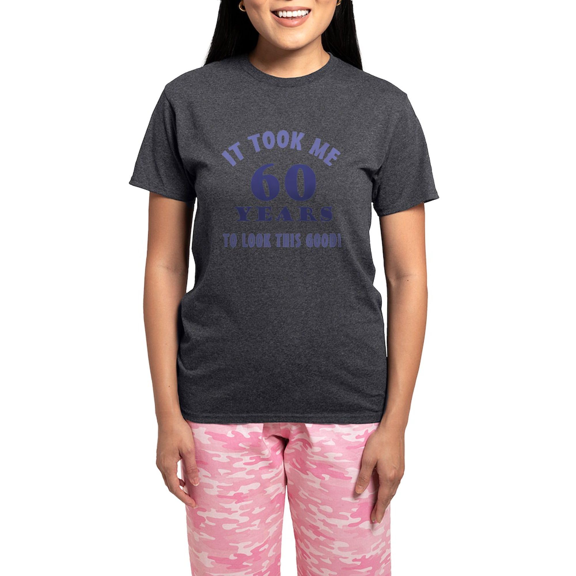Funny 60th Birthday Gag Gift for Women - Novelty Pajama Set in Charcoal | Comfortable Lounge Wear for Birthday Parties & Relaxation