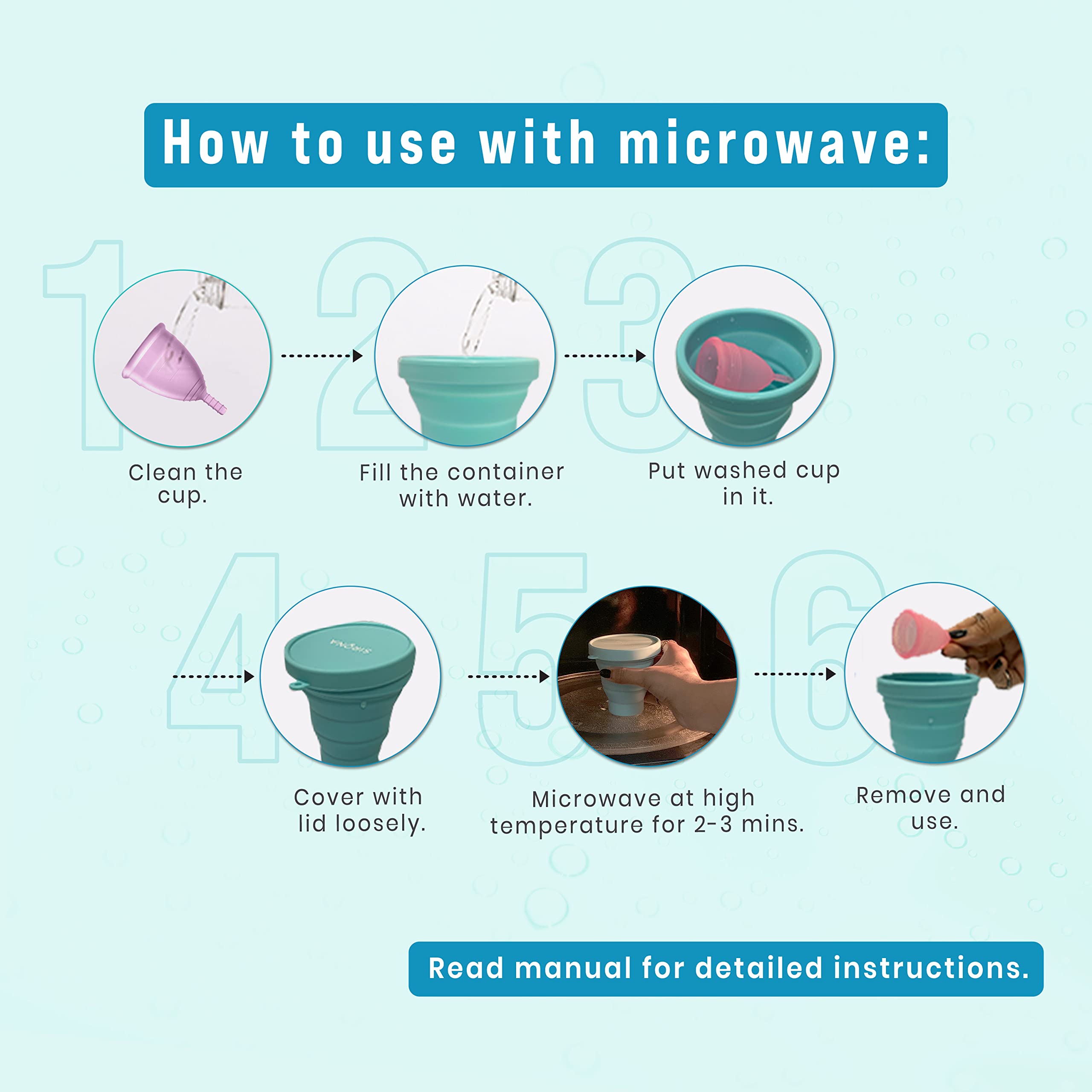 Sirona Foldable Silicone Menstrual Cup Sterilizer Container - BPA Free, Non-Toxic, Microwave Safe | Portable Sanitizer for Travel, Camping & Public Restrooms | Compact Hygiene Solution for Women On-The-Go
