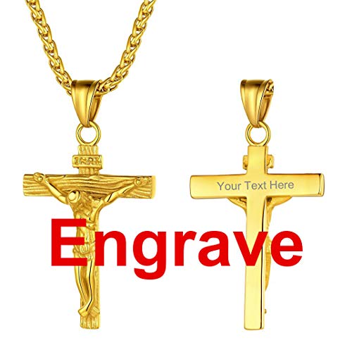 Personalized-Crucifix INRI -Gold