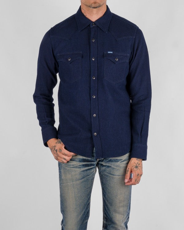 Iron Heart IHSH 413 5oz Selvedge Dobby Cloth Western Shirt - Premium Denim Workwear for Cowboy Style & Outdoor Adventures