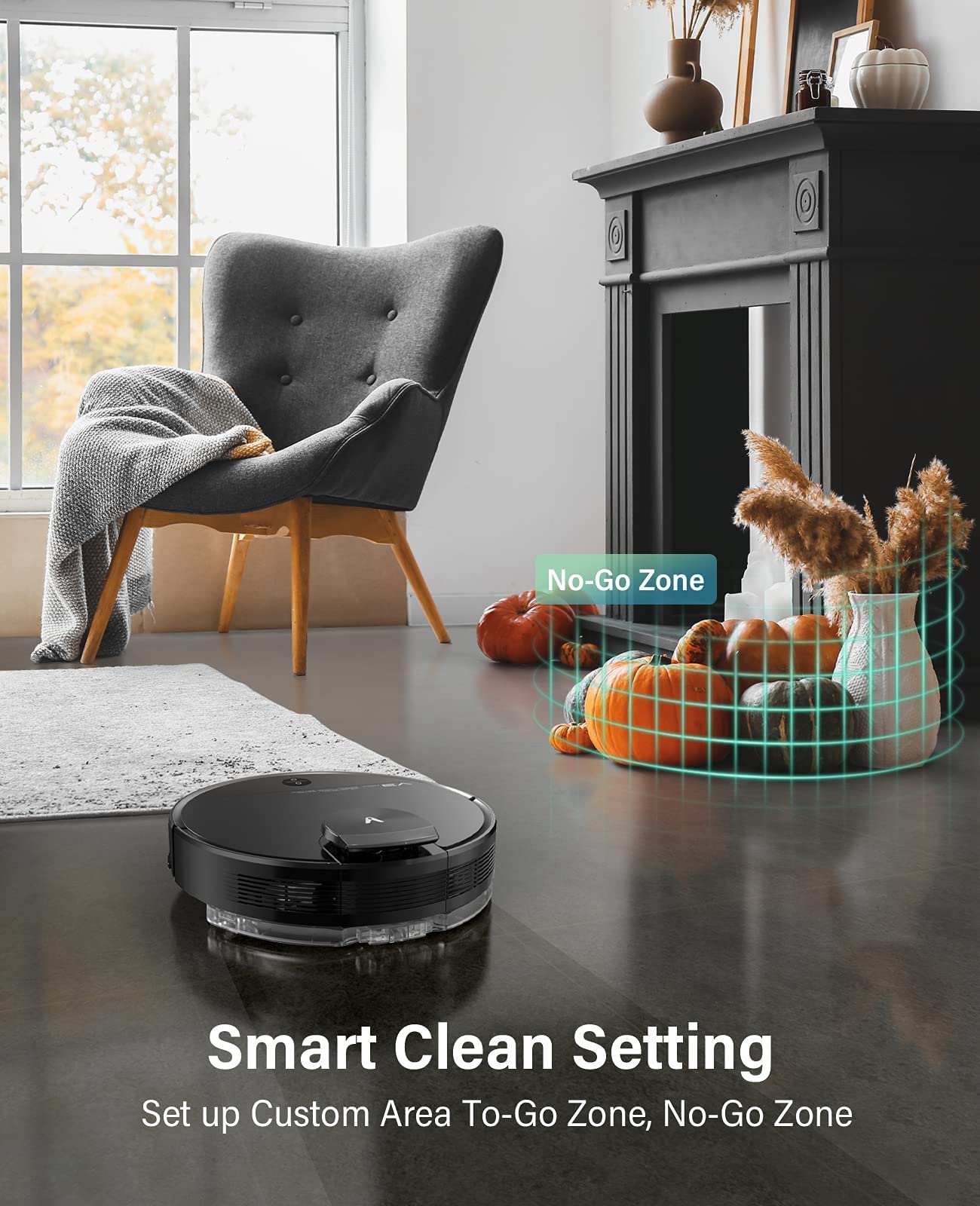 VIOMI Smart Robot Vacuum V3 Max - 4000Pa Strong Suction, LiDAR Navigation, Self-Charging, Works with Alexa & Google Home - Ideal for Hardwood Floors, Carpets & Pet Hair Cleaning (Black)
