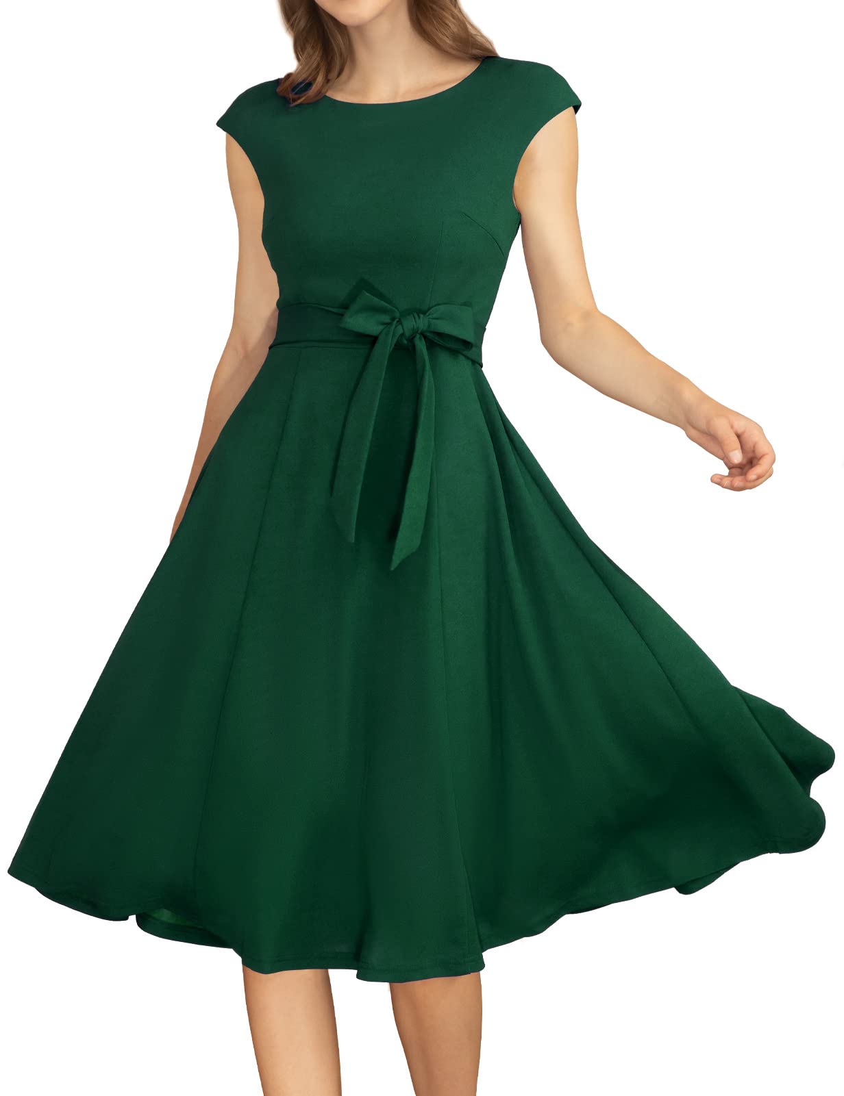 Elegant A-Line Cap Sleeve Dress for Women - Wedding Guest, Cocktail Party, Formal Evening & Church Events - HomRain Women's Fashion for Prom, Dinner & Special Occasions
