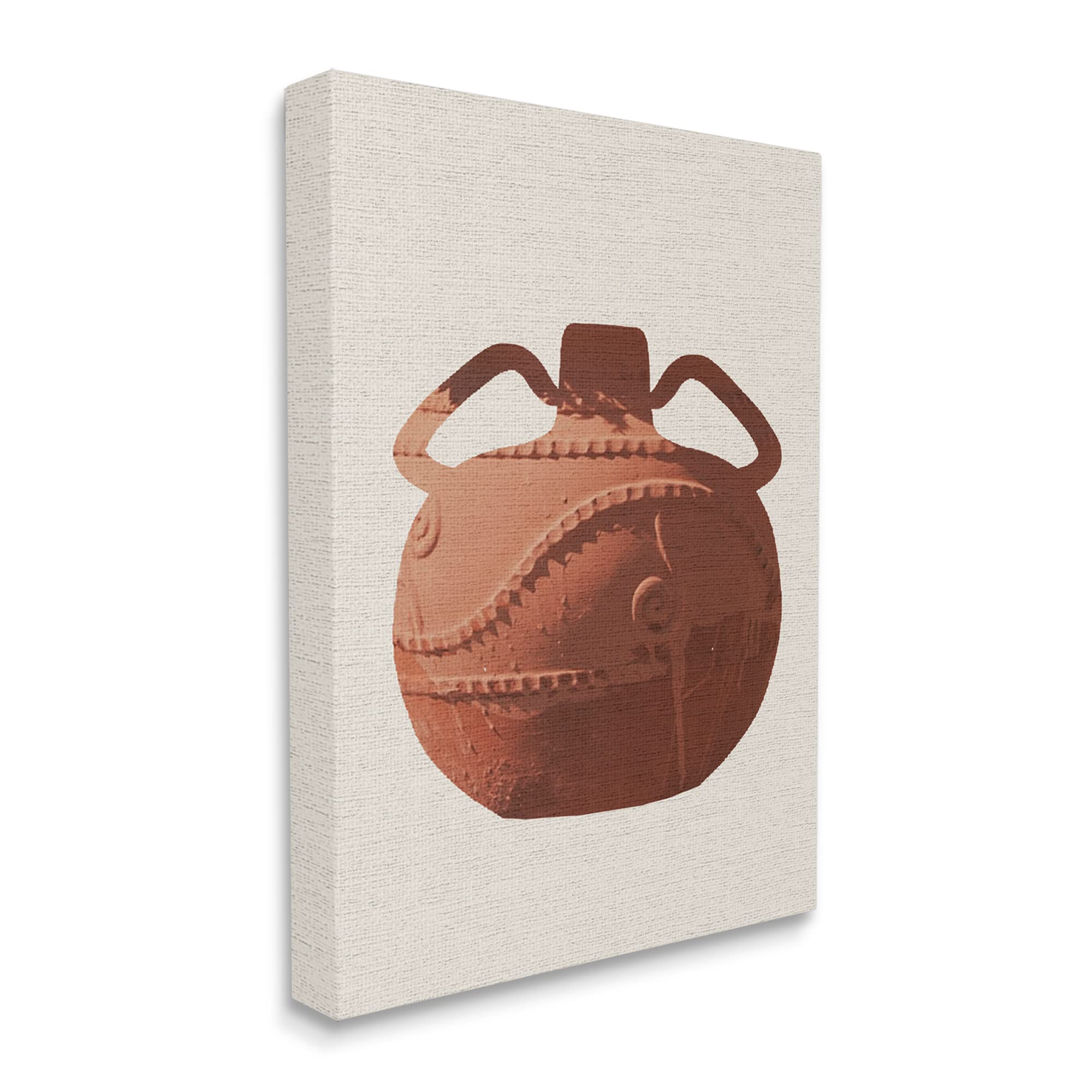 Stupell Industries Ancient Clay Urn Modern Still Life Brown Pottery Canvas Wall Art - 30