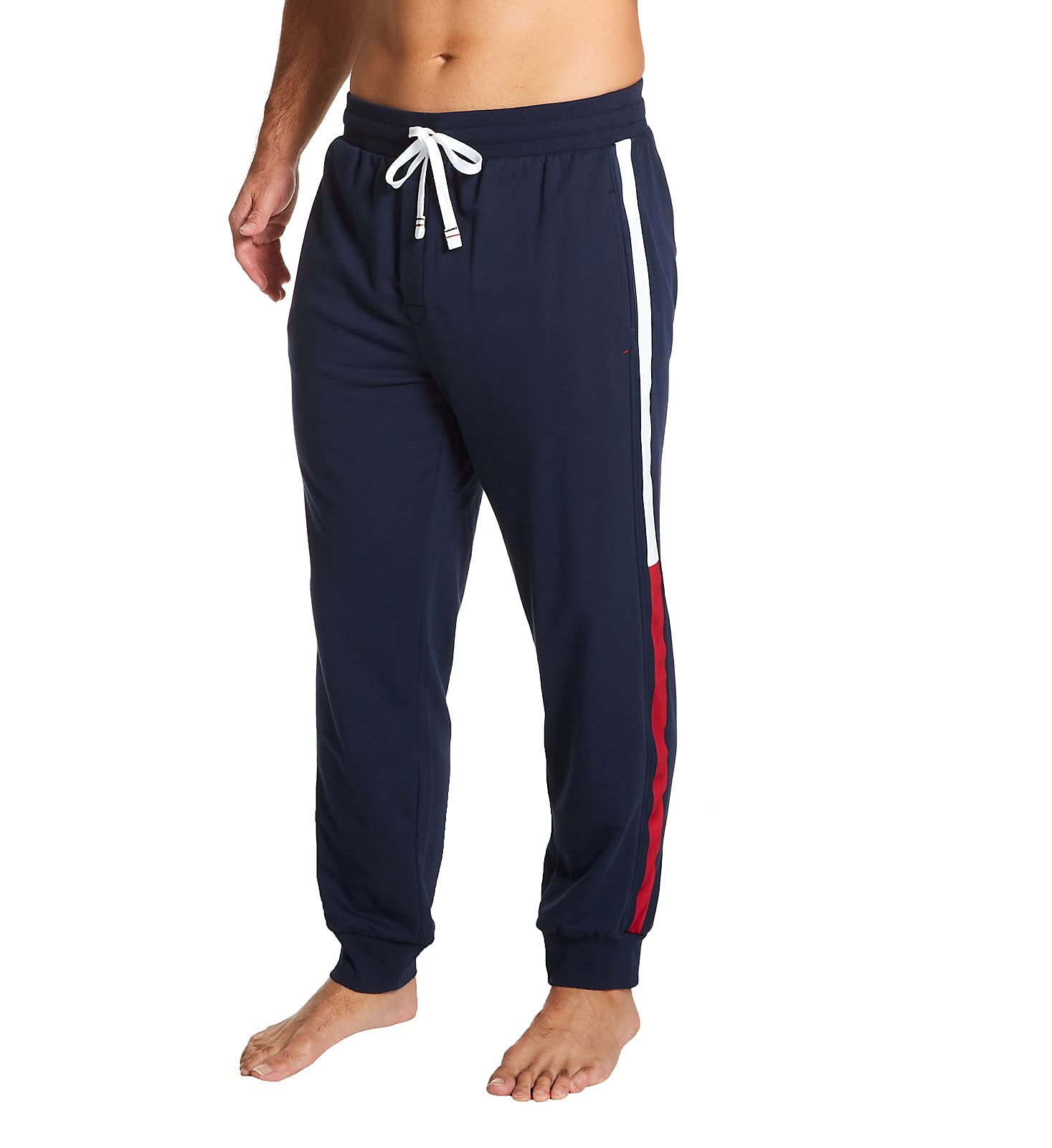 Tommy Hilfiger Modern Essentials French Terry Joggers for Men - Dark Navy Blue - Large Size | Comfortable Lounge Pants for Casual Wear, Gym & Travel