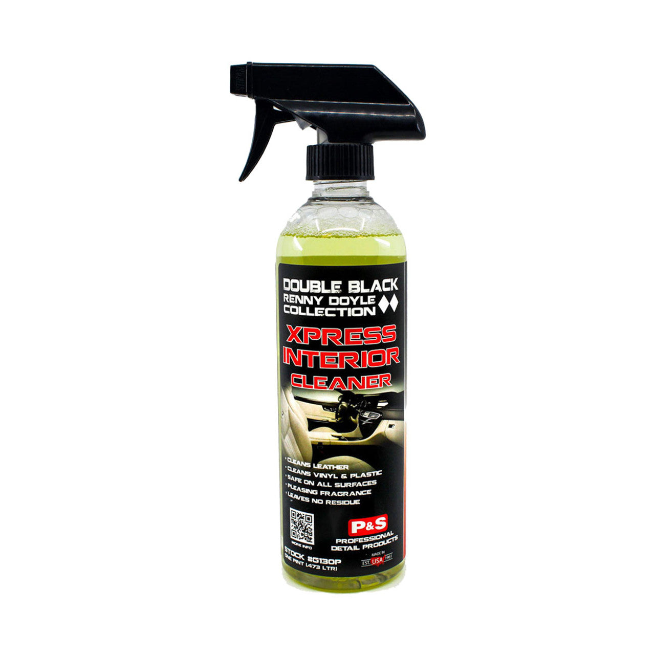 P&S Double Black Collection Xpress Interior Cleaner – Premium Car Interior Detailing Spray for Leather, Vinyl & Plastic – Quick & Easy Cleaning Solution for Cars, Trucks & SUVs