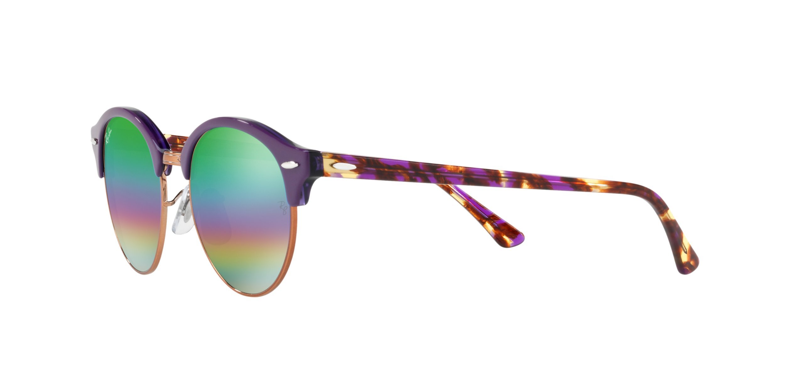 Ray-Ban RB4246 Clubround Round Polarized Sunglasses for Men & Women - UV Protection, Classic Retro Style - Perfect for Driving, Beach & Outdoor Activities