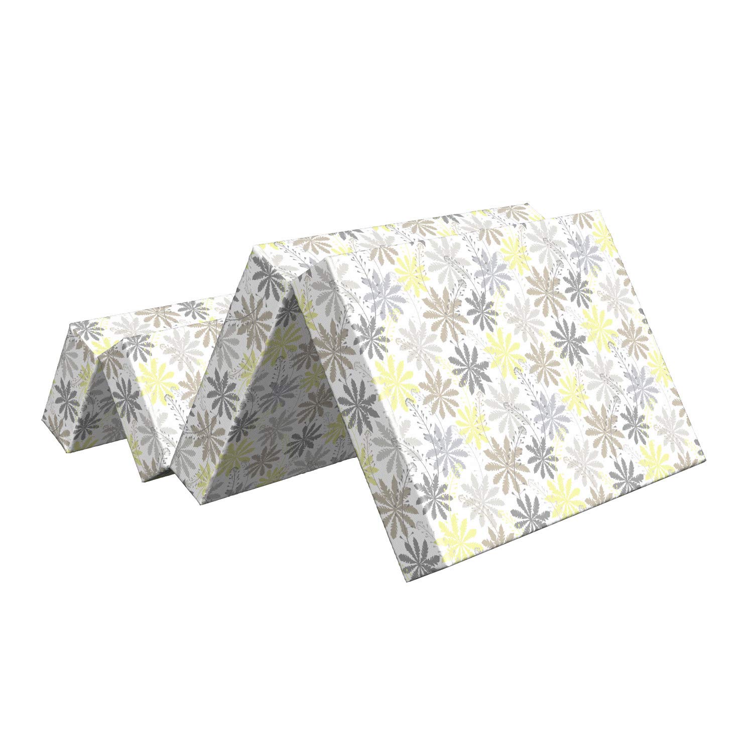 Ambesonne Floral Foldable Mattress - Shepherd's Purse Pattern, 74.8