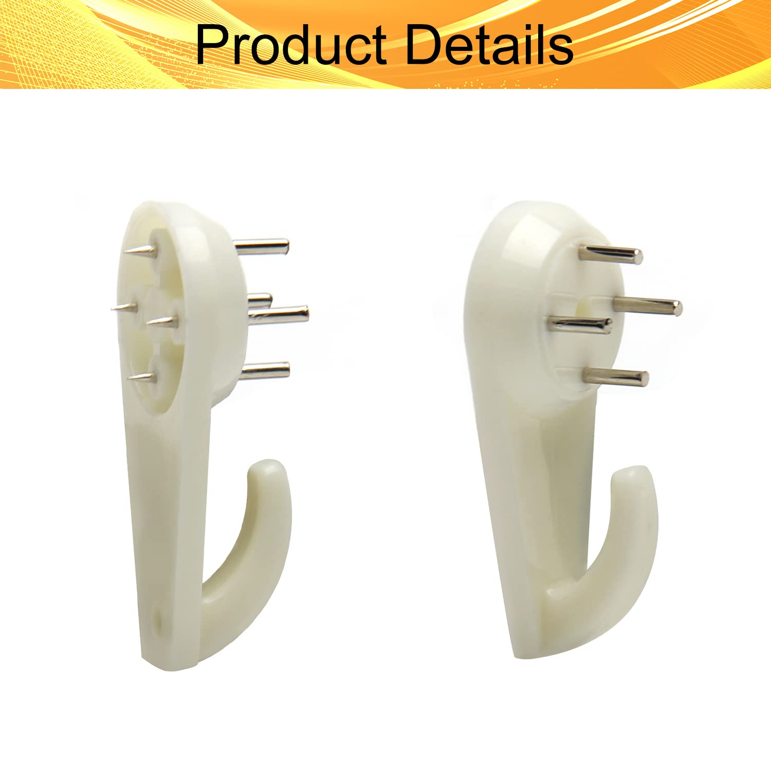 Professional Picture Hangers & Ceiling Hooks Kit - 20PCS White Photo Frame Hooks with Nails for Hanging Plants, Mugs, Wind Chimes, Utensils - Perfect for Home Decor, Gallery Walls & Outdoor Decorations