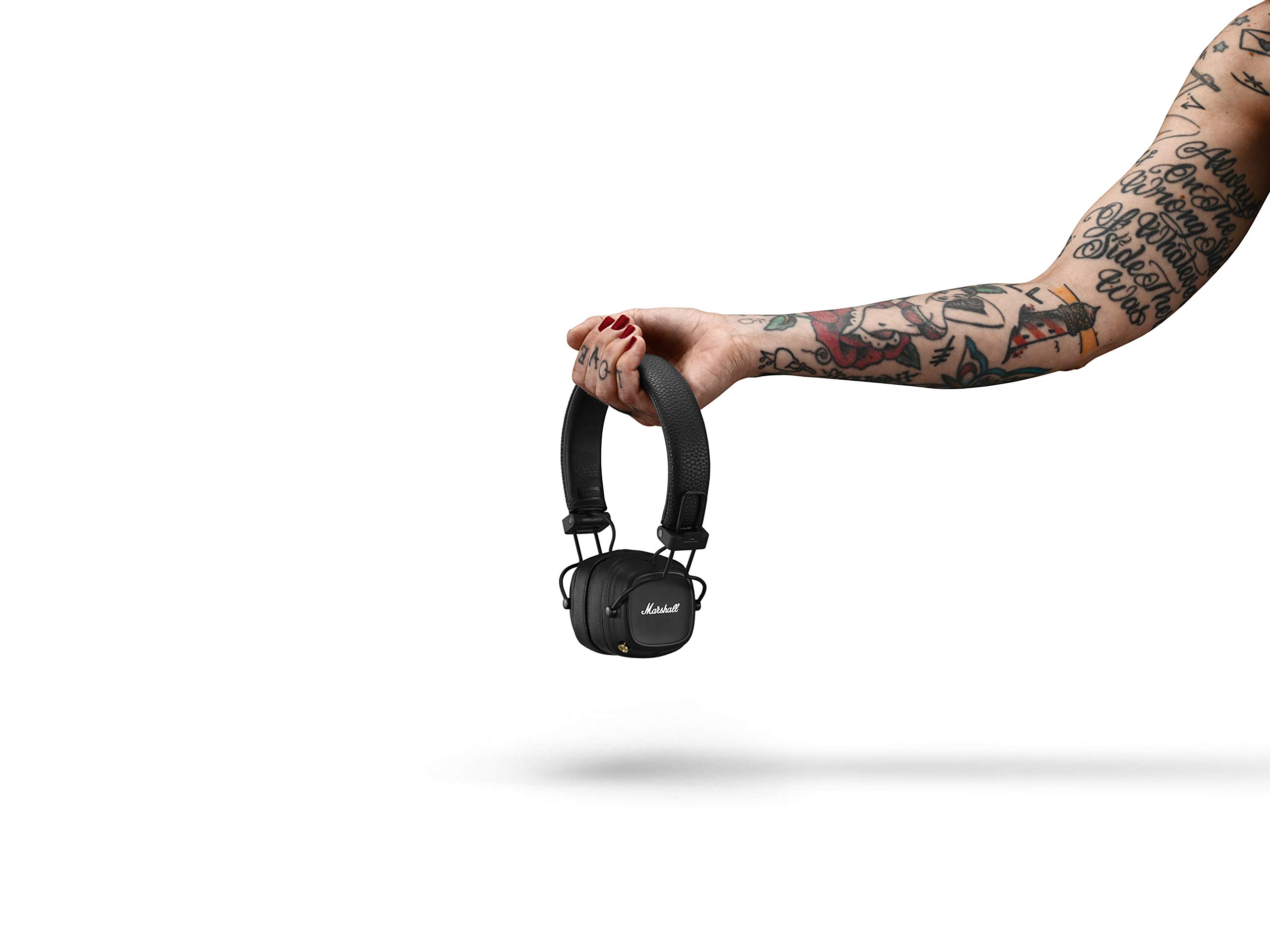 Marshall Major IV On-Ear Bluetooth Headphones - Wireless Headset with 80+ Hours Playtime, Custom Tuning & Fast Charging - Perfect for Travel, Gym & Music Lovers (Black)