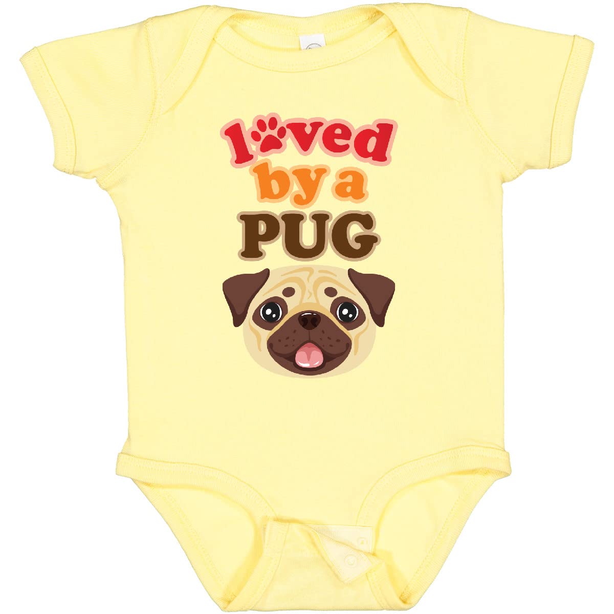 Inktastic Pug Dog Baby Bodysuit - Cute Puppy Outfit for Boys & Girls | Perfect for Birthdays, Holidays & Family Photos