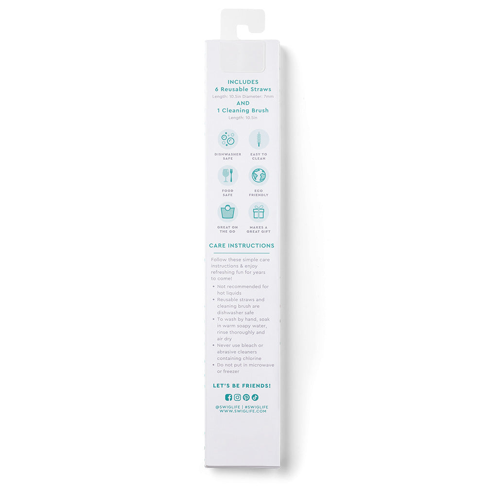 Eco-Friendly Bazaar & Teal Reusable Stainless Steel Straw Set - Perfect for Smoothies, Iced Coffee, and Sustainable Living