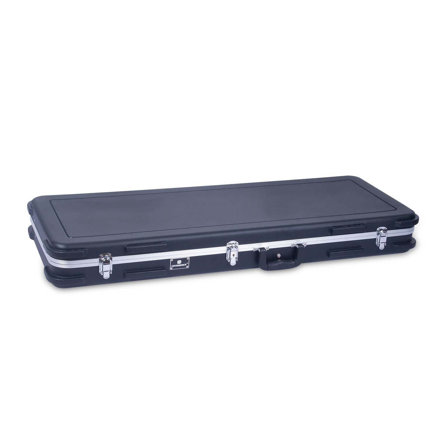 Crossrock CRA860EBK Electric Guitar Hard Case - Durable Black ABS Shell with Plush Interior for Protection | Perfect for Travel, Gigging & Stage Performances