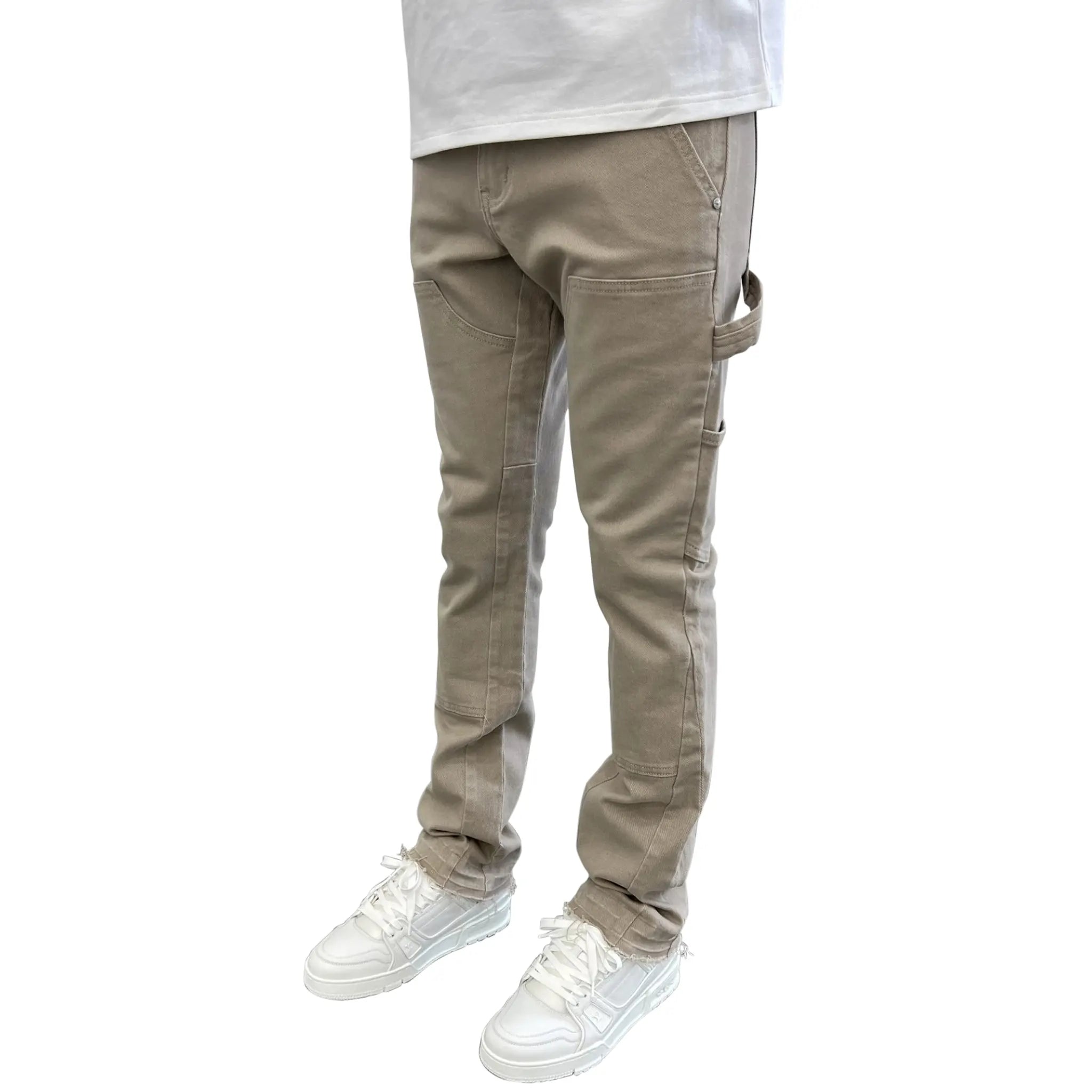 SIARR Rio Jeans for Women - High Waist Skinny Stretch Denim Pants in Beige | Comfortable & Fashionable for Casual Wear, Office & Date Night