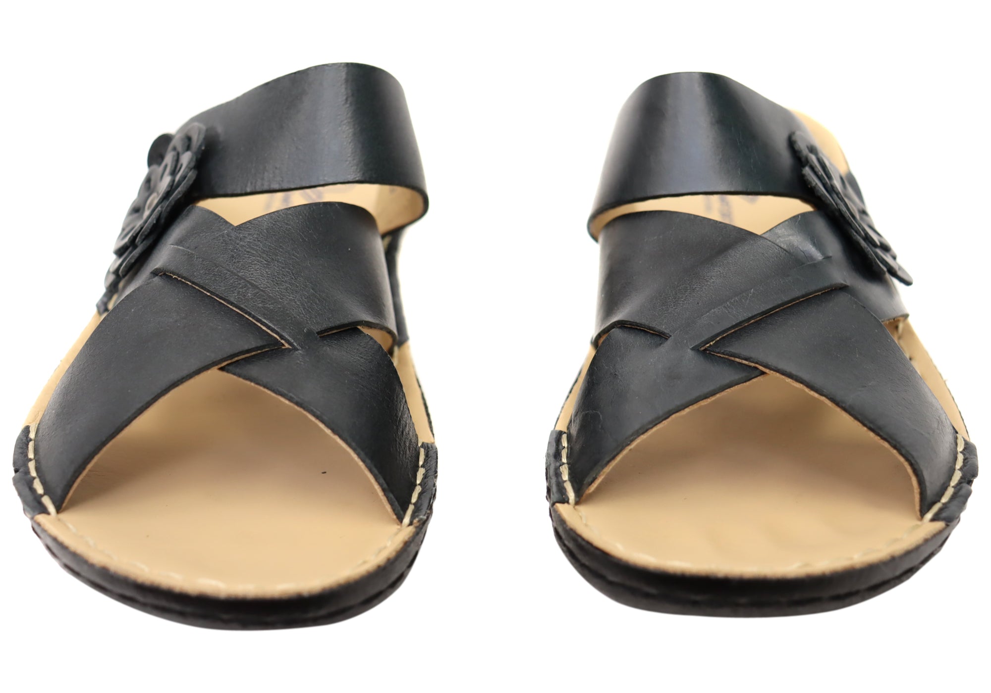 Levecomfort Debra Women's Brazilian Comfortable Leather Slides Sandals - Soft & Supportive for Casual Wear, Beach, and Home Use