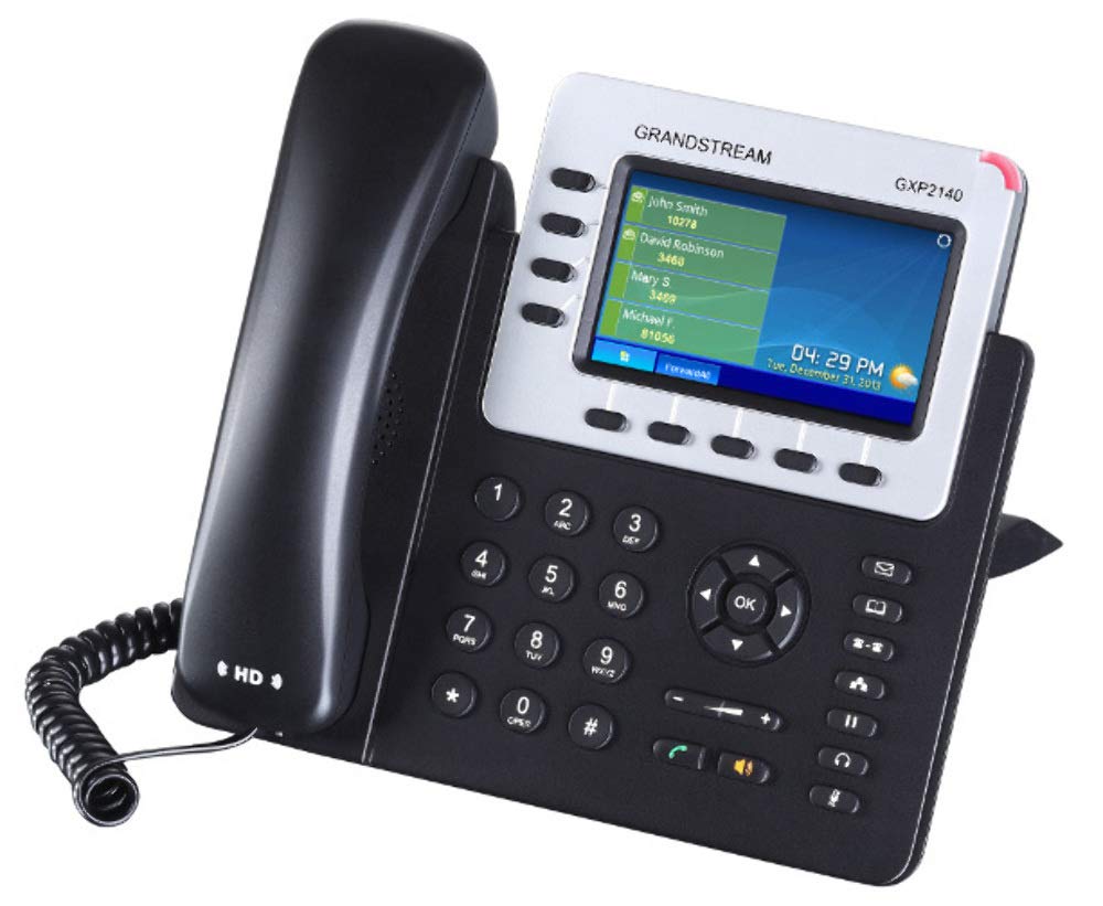Grandstream GXP2140 Enterprise IP Phone with HD Voice, 6 Lines, PoE Support - Ideal for Office, Call Center & Remote Work