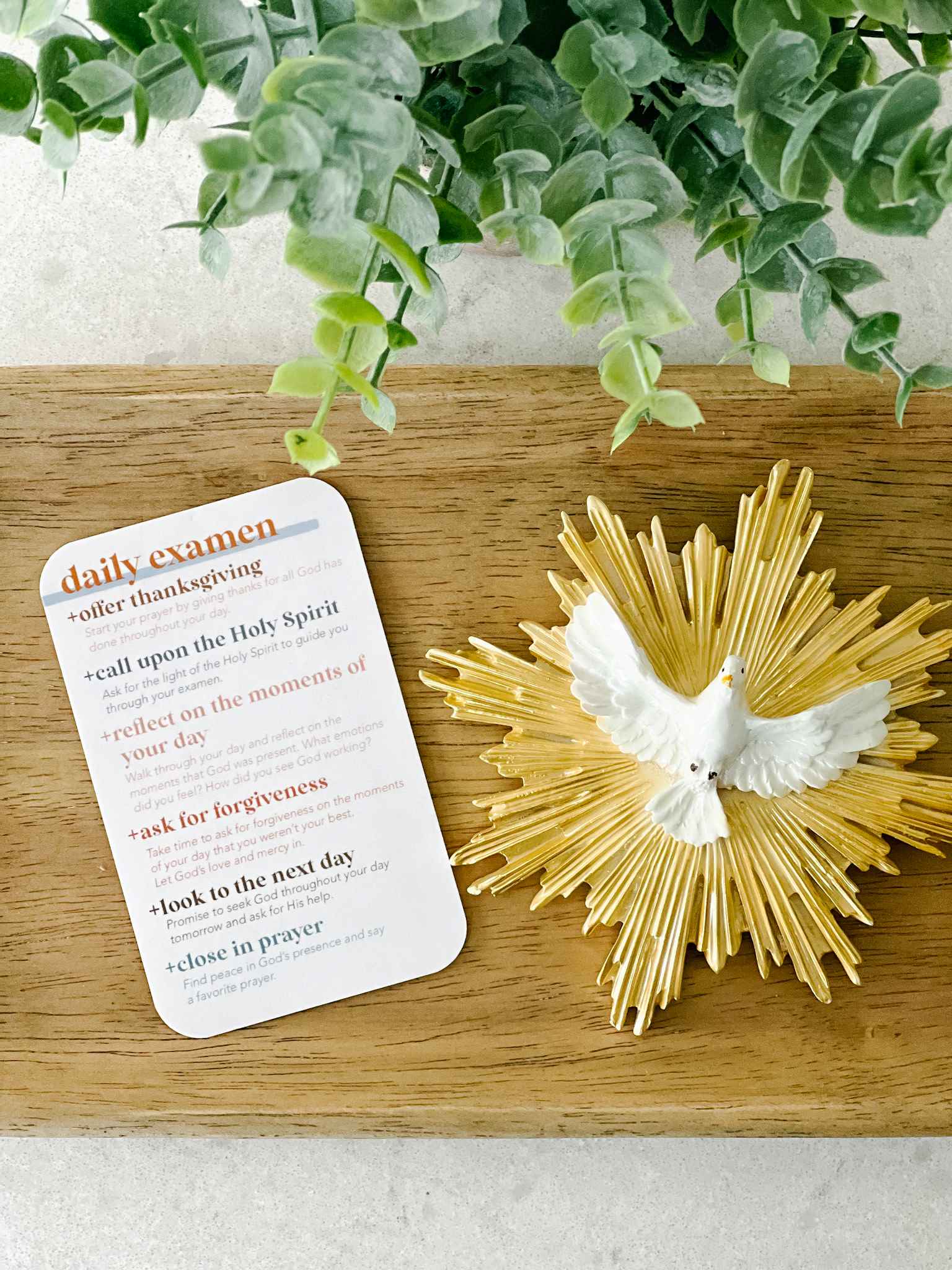 Daily Examination of Conscience Prayer Card - Catholic Reflection Tool for Spiritual Growth & Meditation - Perfect for Personal Devotion, Retreats & Small Group Study