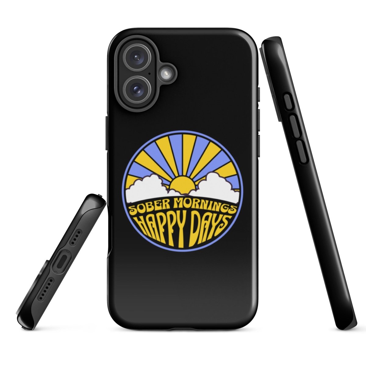 Tough iPhone® Case for Protection - Durable & Stylish for Sober Mornings & Happy Days | Perfect for Daily Use, Work & Outdoor Activities