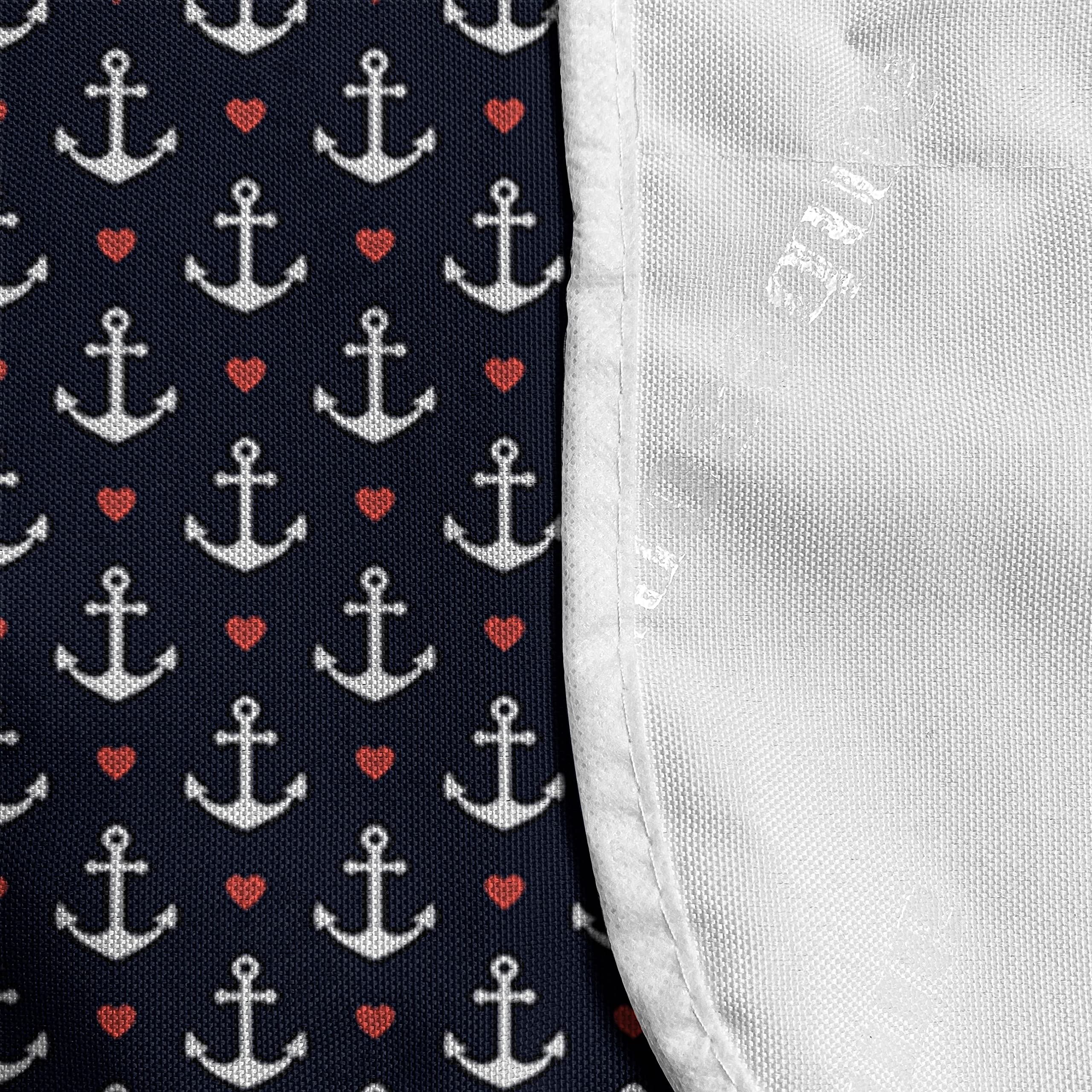 Ambesonne Waterproof Microwave Cover with Anchor and Heart Design - 36