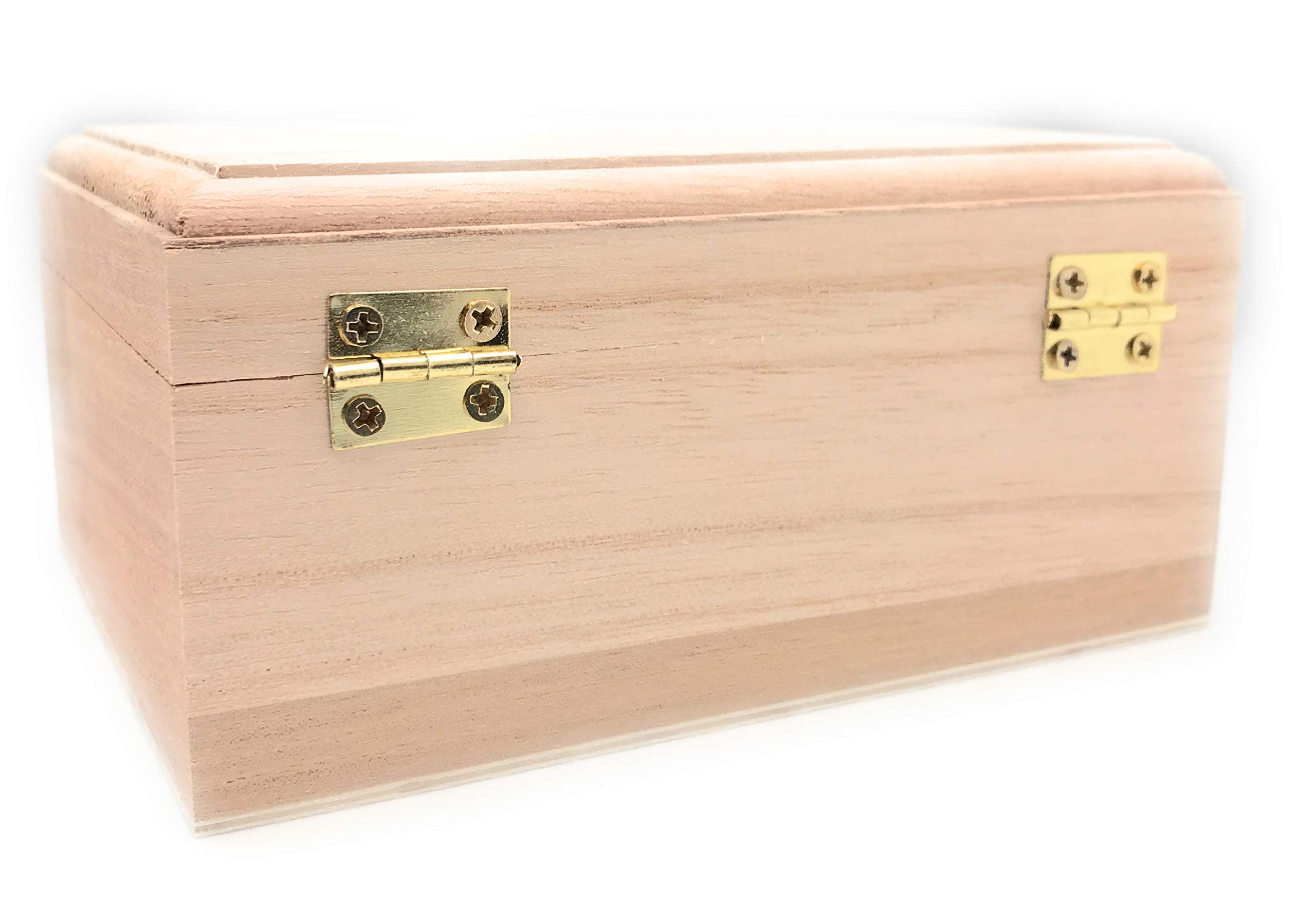 12 Unfinished Wooden Boxes DIY Craft Storage for Jewelry & Keepsakes - Hinged Lid & Clasp