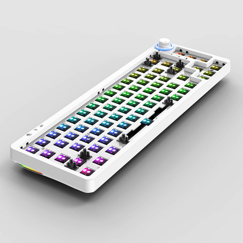Homoo KF068 RGB Mechanical Keyboard DIY Kit with Rotary Knob - Customizable Gaming & Office Keyboard for PC, Mac, Typing Enthusiasts