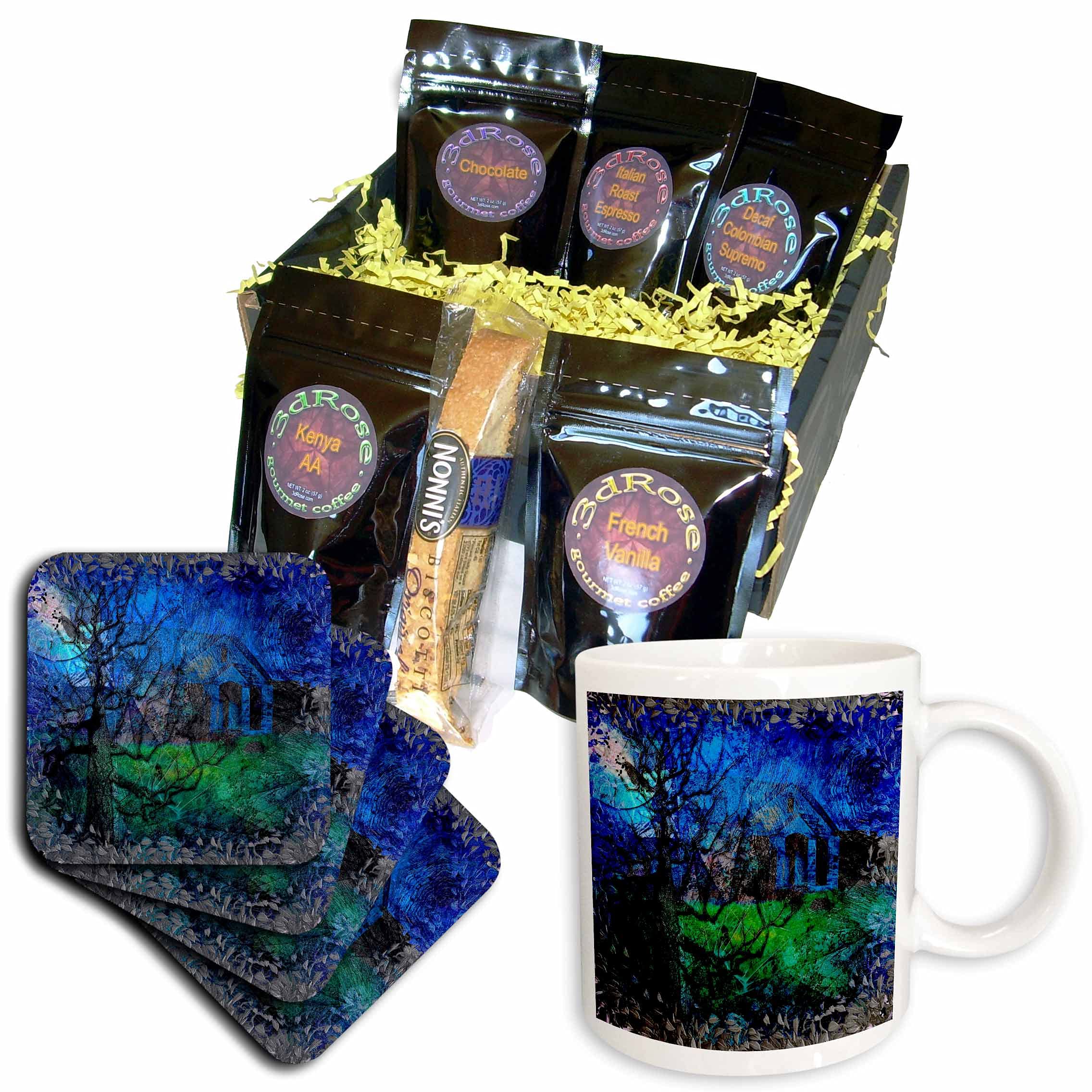 3D Printed Coffee Gift Basket - The Other Side of Midnight Dreamscape with Raven Moon Design | Inspired by CG Jung Psychology | Perfect for Psychologists, Dream Analysis Enthusiasts & Coffee Lovers | Unique Home Decor & Thoughtful Gift Idea