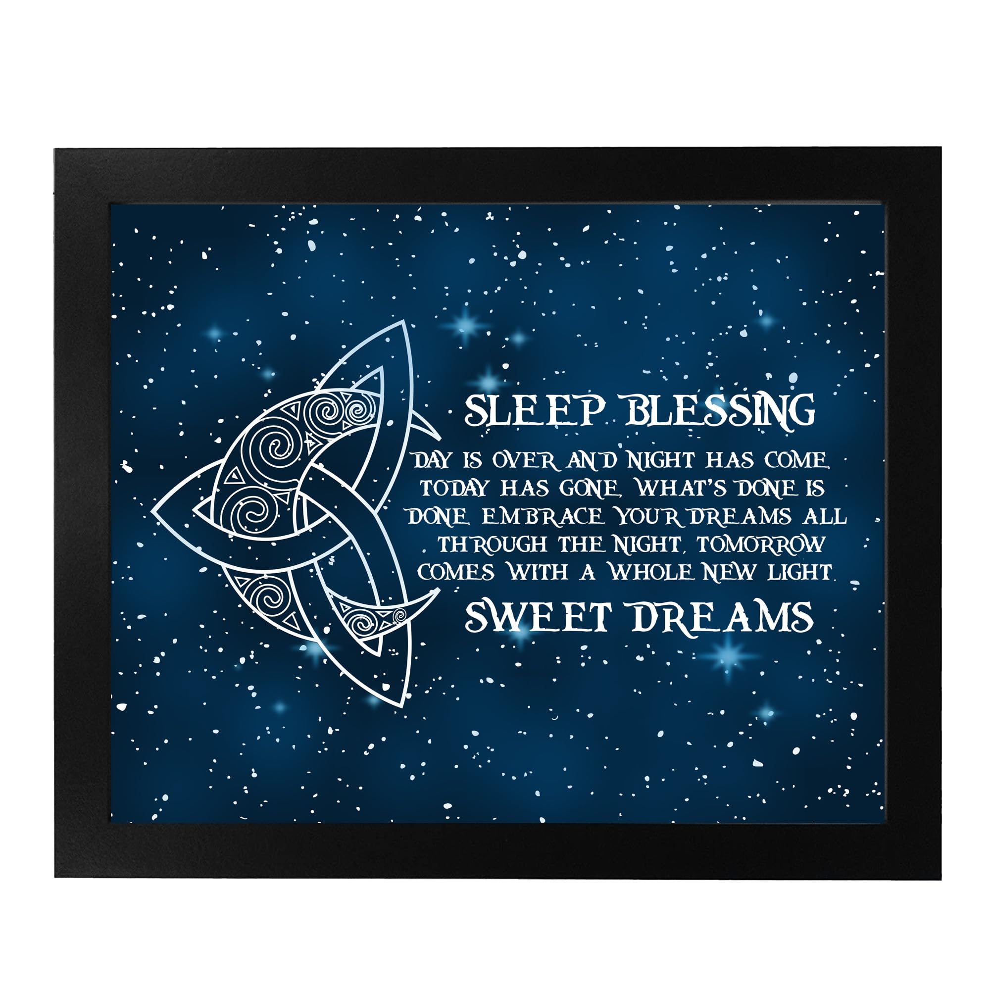 Sleep Blessing Sweet Dreams Wall Art Print - 10x8 Inches Unframed Home Decor for Living Room, Bedroom & Master Bedroom - Perfect for Relaxing Spaces & Meditation Rooms