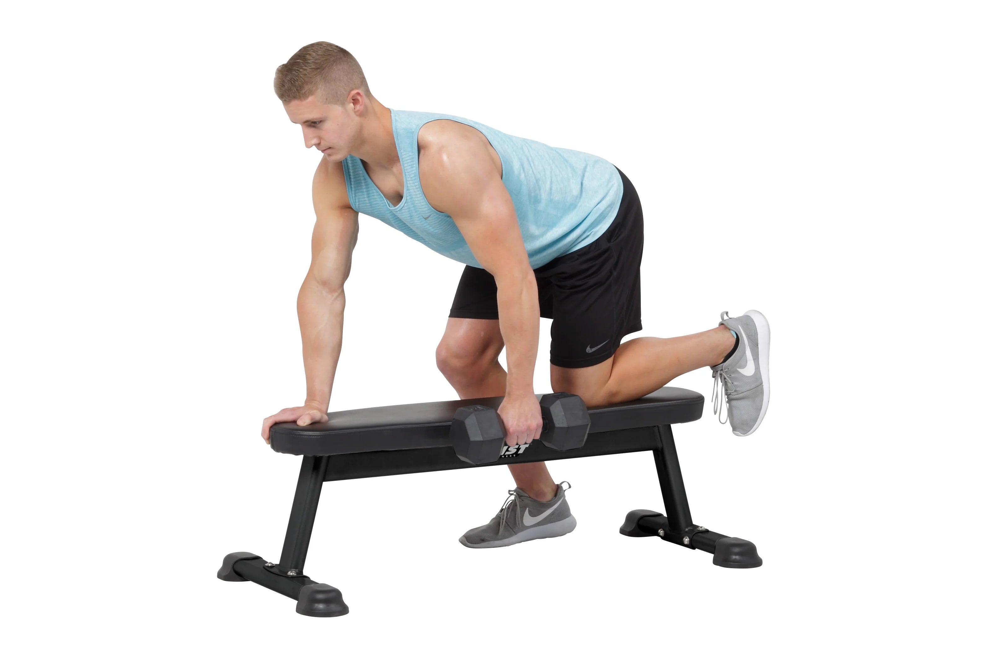 Hoist Flat Utility Bench (HF 5163) - Adjustable Weight Bench for Home Gym, Strength Training & Full Body Workouts - Perfect for Dumbbell Exercises, Sit-Ups & Fitness Training
