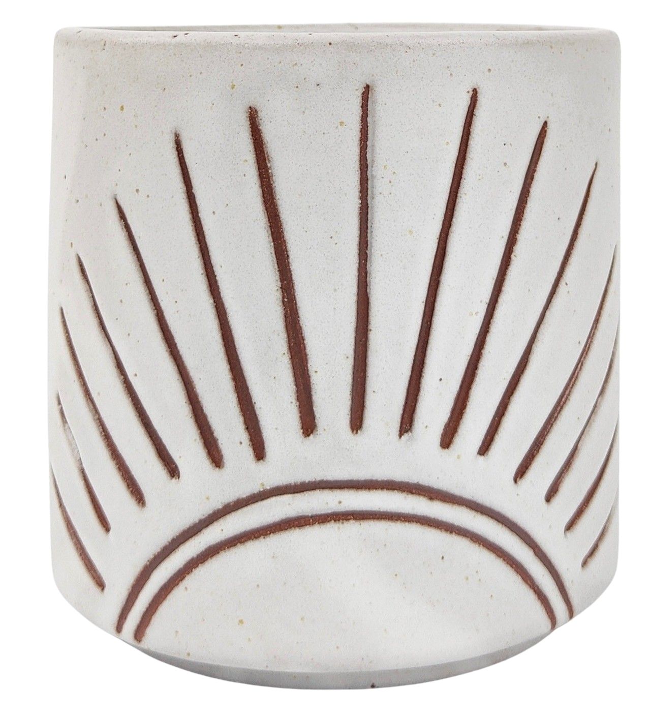 Kian Sun White Ceramic Planter Small 12.5cm - Perfect for Succulents, Herbs & Indoor Plants | Home & Office Decor