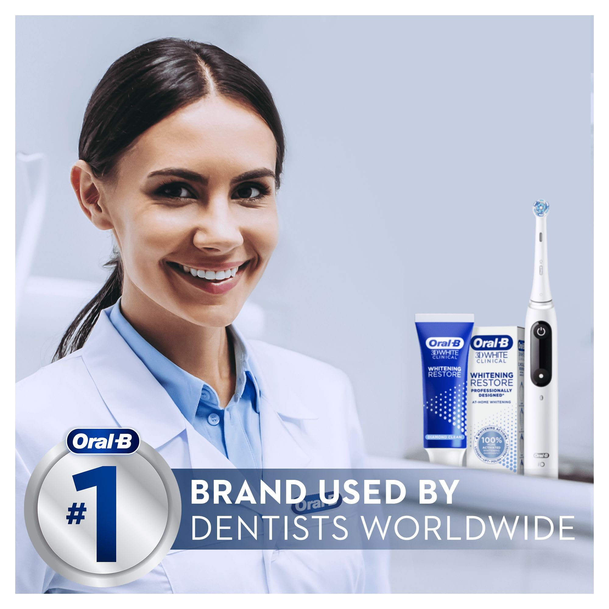 Oral B Clinical Whitening Restore Power Fresh Toothpaste - Professional Teeth Whitening & Enamel Protection - Fresh Mint Flavor for Daily Use at Home or Travel