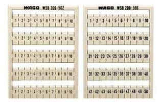 WAGO 209-501 Terminal Block Markers - 10-Pack White Blank Labels (17.5mm Width) for Electrical Wiring & Industrial Control Panel Organization