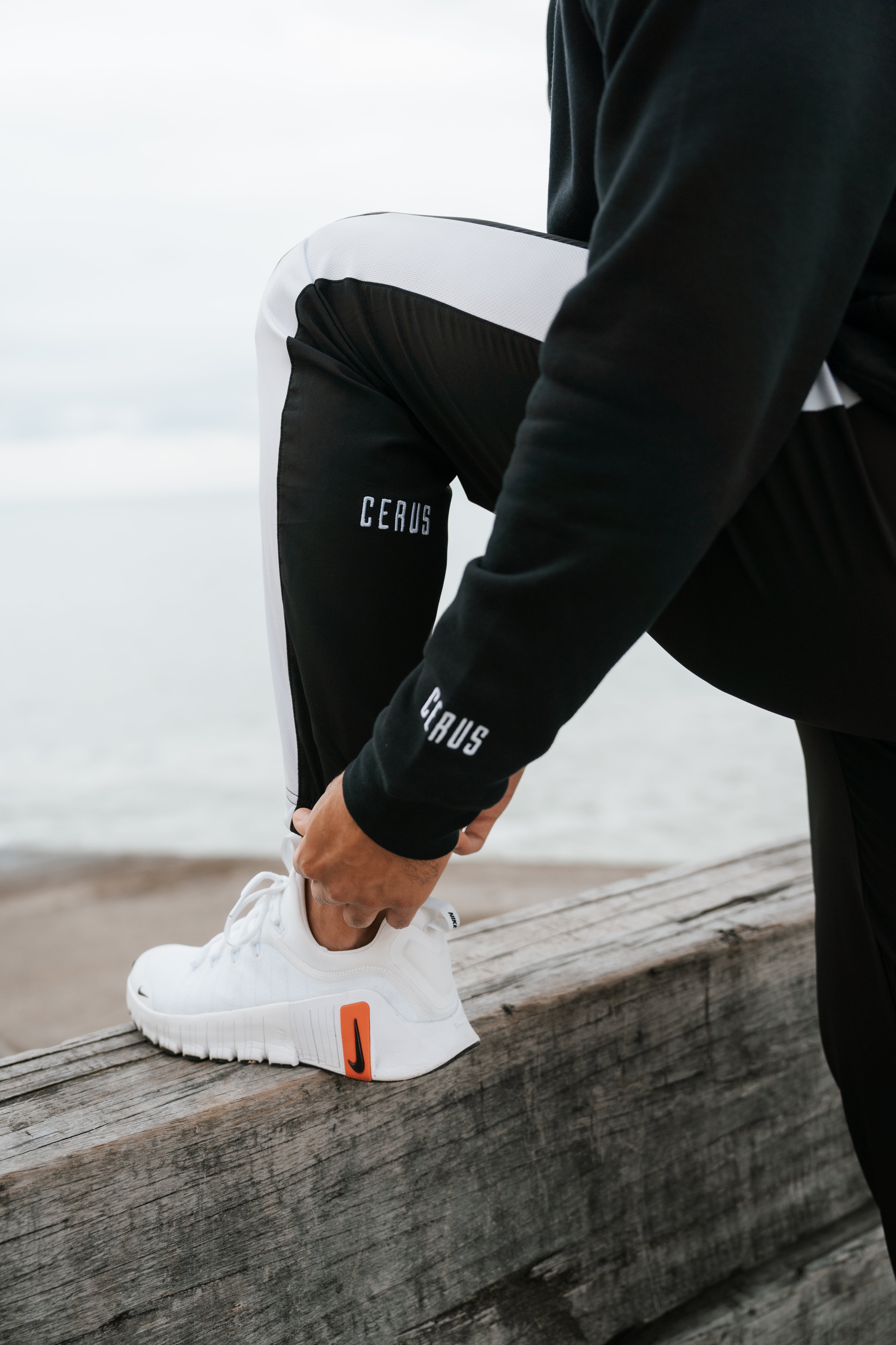 Cerus Black Hybrid Jogger Pants for Men - Lightweight Stretch Comfortable Workout Running Yoga Lounge Wear - Perfect for Gym, Travel & Casual Wear