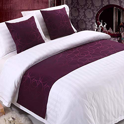 Luxury Hotel Bed Runner Scarf - Premium 50x260cm Bedding Cover for Queen & King Beds - Elegant Bed Tail Pad & Table Flag - Perfect for Hotels, Weddings, and Home Decor
