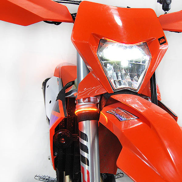 KTM 350/500 EXC-F Front Turn Signals LED Lights - Compatible with 2024-2025 Models - Durable Motorcycle Indicators for Off-Road & Street Riding