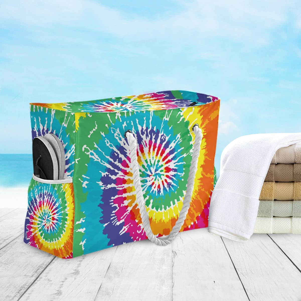Senya Large Water Resistant Canvas Beach Tote Bag - Durable Shoulder Bag for Gym, Travel & Daily Use | Perfect for Pool Days, Shopping & Work Commute