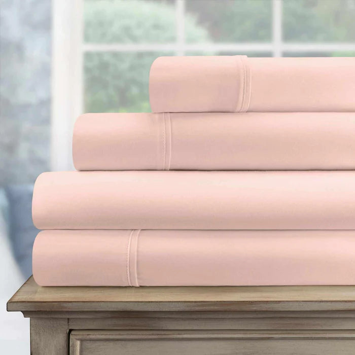 Luxury 700 Thread Count Egyptian Cotton Sheet Set - Eco Friendly, Breathable & Hypoallergenic - Perfect for Bedroom, Hotel, or Guest Room Comfort