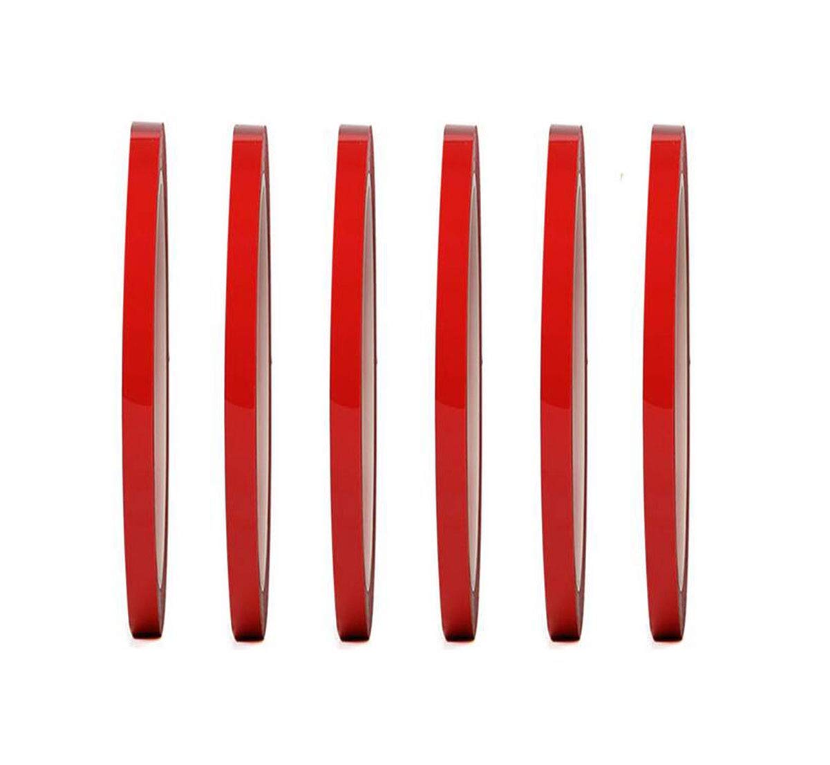 6 Rolls Graphic Chart Tape - 72 Yards per Roll, 3mm Width - Self-Adhesive Whiteboard Gridding Tape for Artists, Drafting & Design - Perfect for Whiteboards, Art Projects, Office Organization & Classroom Use (Red)