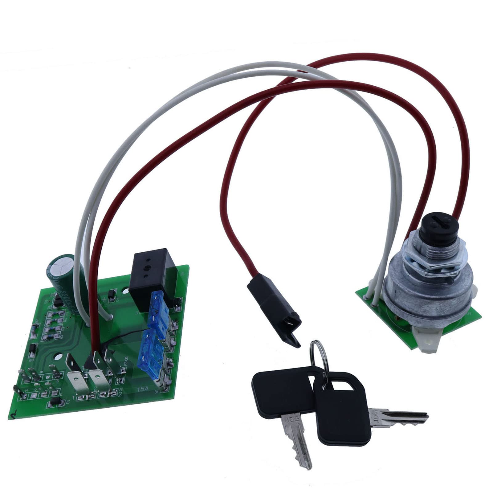HOLDWELL AM122913 Ignition Switch Module with Keys - Compatible with John Deere 325 345 355 Lawn & Garden Tractors (Serial Below 070000) - Perfect for Tractor Maintenance & Repair