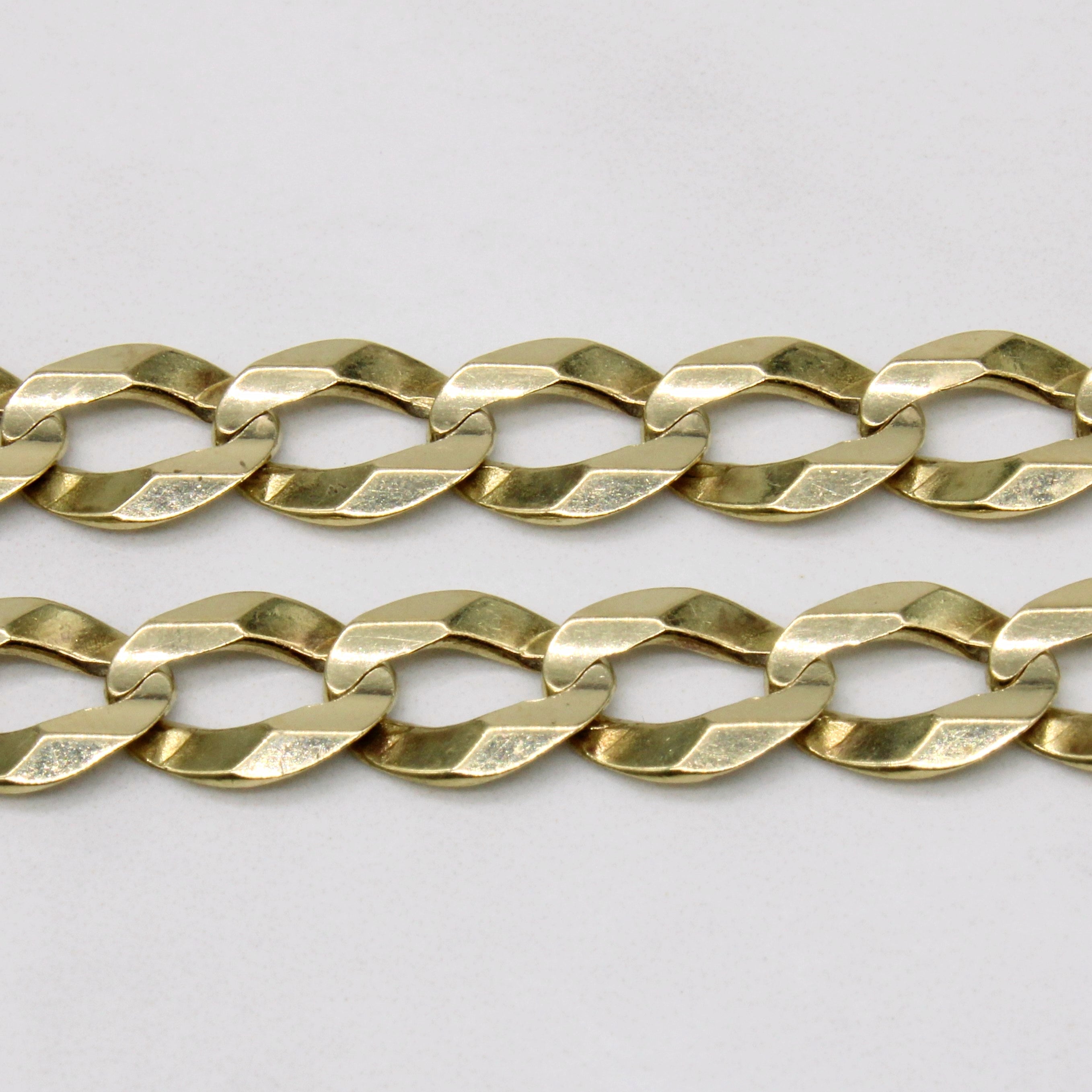 10K Yellow Gold Cuban Link Chain 25