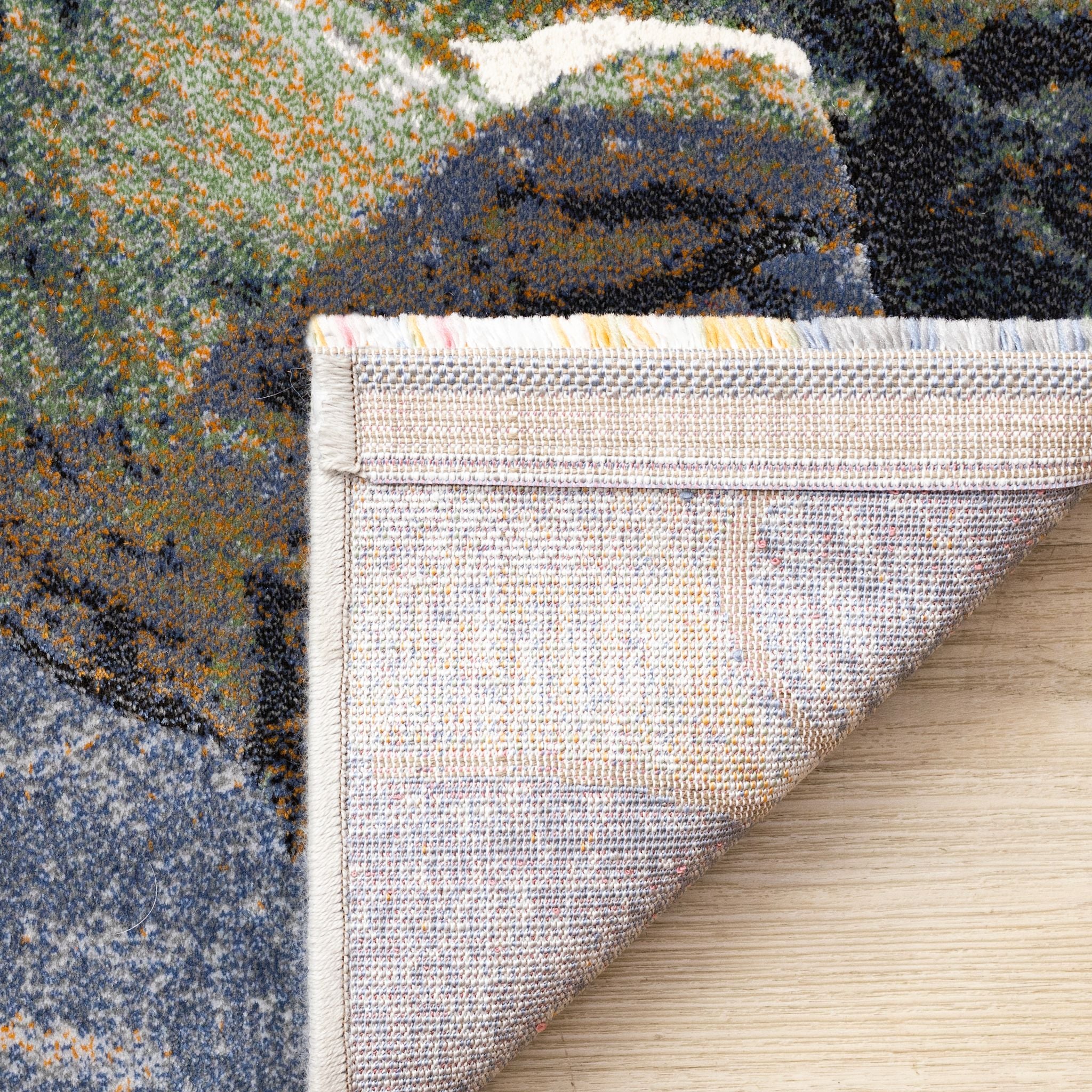 5x8 Aurora Area Rug - Soft Modern Boho Rug for Living Room, Bedroom, Dining Room - Non-Slip Comfortable Floor Carpet for Home Decor