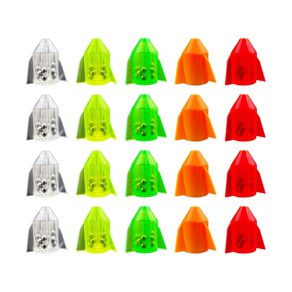 MiOYOOW 25PCS Fishing Line Rattles - Supercharged Lure Insert Tube Rattles with Ringing Beads, Multi-Functional Fishing Attractor for Bass, Trout & Walleye | Perfect for Freshwater & Saltwater Fishing, Ice Fishing & Kayak Angling