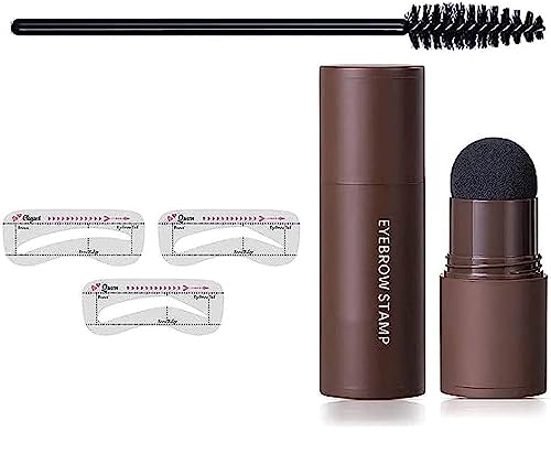 Professional Eyebrow Stamp Powder Kit for Men & Women - Easy DIY Eyebrow Makeup for Natural Look at Home or Salon
