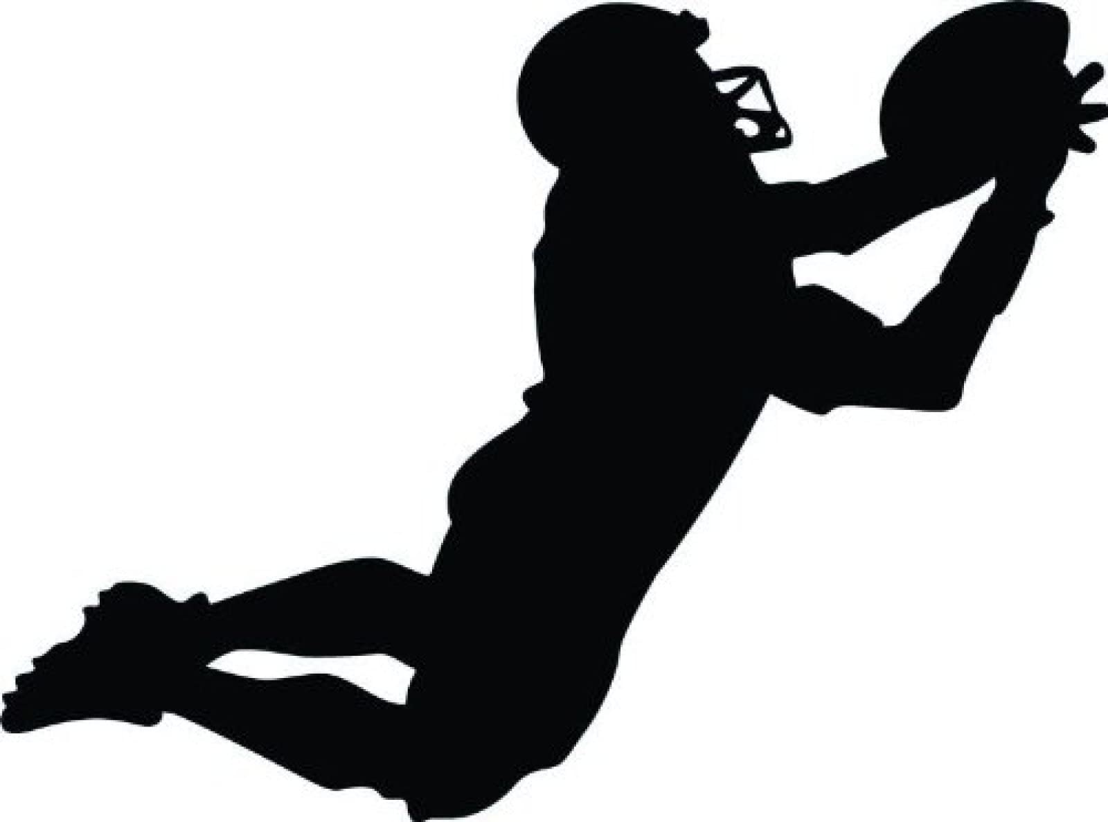 Football Silhouette Wall Decal - Peel and Stick Sports Room Decor (12x9 Inches) - Perfect for Bedroom, Game Room, and Man Cave Wall Art