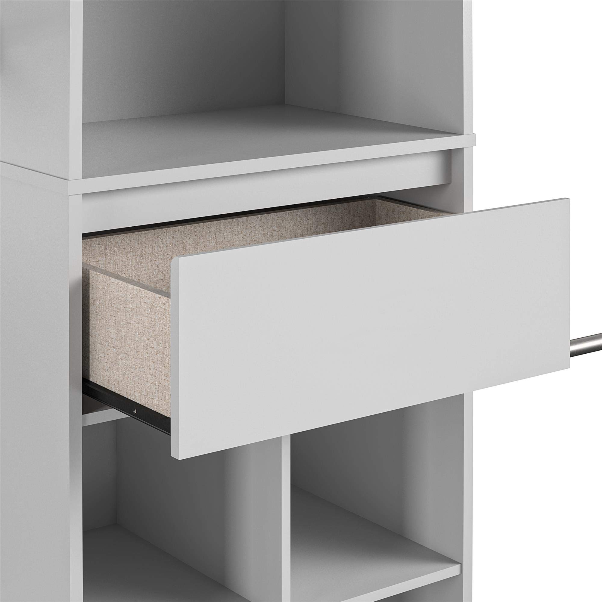 Little Seeds Grow with Me Grey Adjustable Kids' Closet Organizer System - Space-Saving Storage Solution for Bedrooms, Playrooms & Nurseries